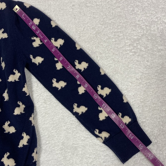 Lucie & Marc navy blue bunny rabbit button down cardigan girls size 6 - Picture 5 of 10